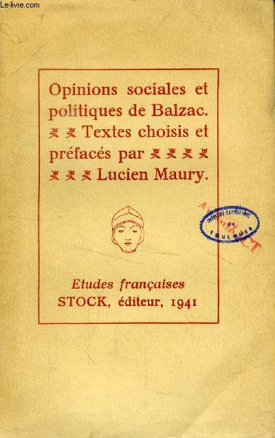 OPINIONS SOCIALES ET POLITIQUES, Suivi de PENSEES DIVERSES