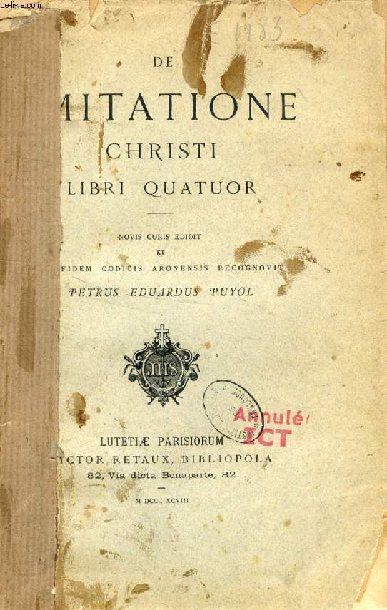 DE IMITATIONE CHRISTI, LIBRI QUATUOR