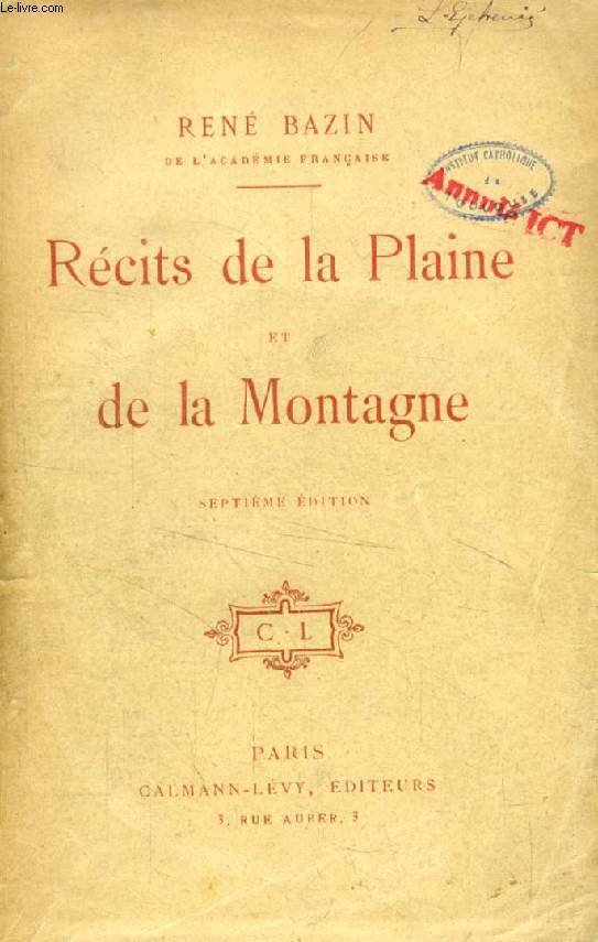 RECITS DE LA PLAINE ET DE LA MONTAGNE