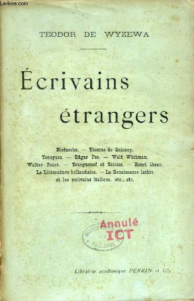 ECRIVAINS ETRANGERS