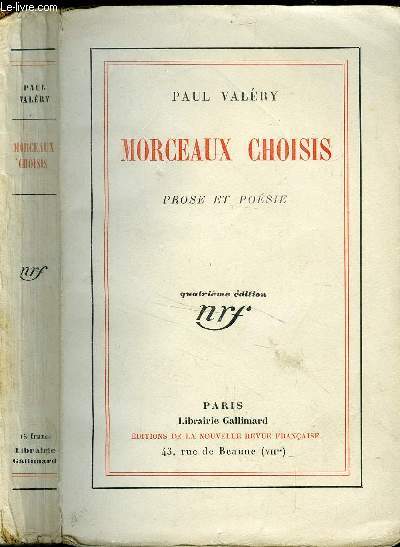 MORCEAUX CHOISIS - PROSE ET POESIE