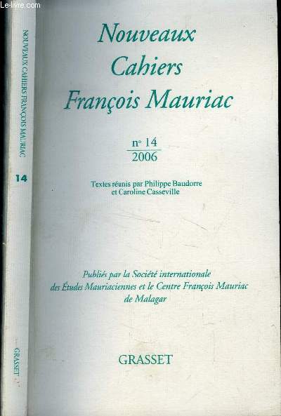 NOUVEAUX CAHIERS FRANCOIS MAURIAC N 14