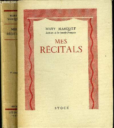 MES RECITALS - NOVEMBRE 1940 - DECEMBRE 1941