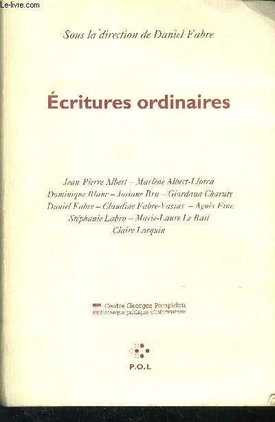 ECRITURES ORDINAIRES