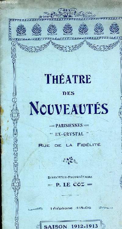 PLAQUETTE/THEATRE DES NOUVEAUTES PARISIENNES - 