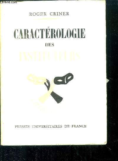 CARACTEROLOGIE DES INSTITUTEURS