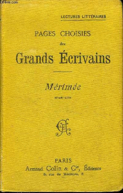 PAGES CHOISIES DES GRANDS ECRIVAINS - MERIMEE