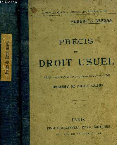 PRECIS DE DROIT USUEL