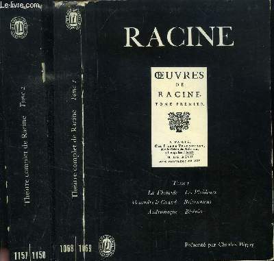 OEUVRES DE RACINE // 2 VOLUMES : TOME 1 ET 2