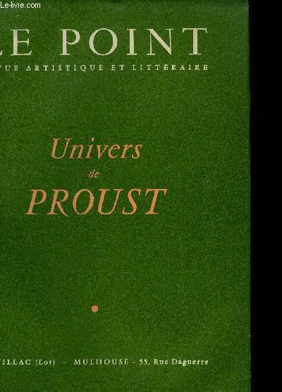 UNIVERS DE PROUST - LV / LVI - 1959
