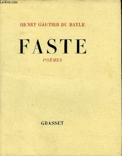 FASTE - POEMES