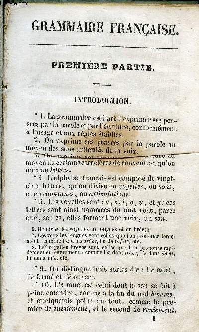 GRAMMAIRE FRANCAISE