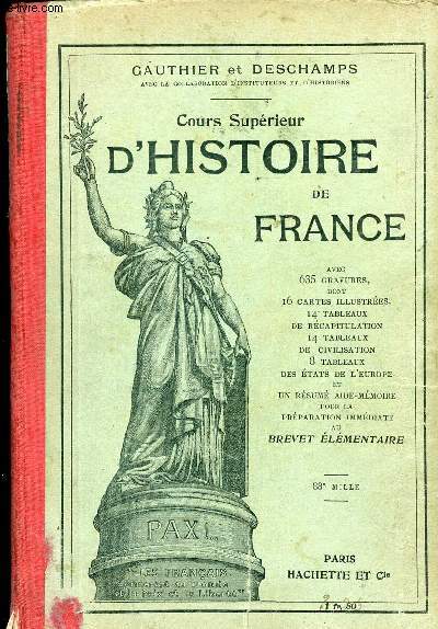 COURS SUPERIEUR D HISTOIRE DE FRANCE