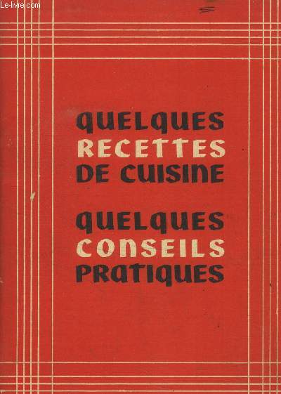 Quelques recettes de cuisine