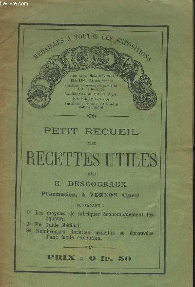 Petit recueil de recettes utiles