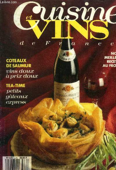 Cuisine et Vins de France - n 476 - Fvrier 1992 : Coteaux de Saumur : Vins doux  pris doux - Tea-time : Petits gteaux express -Cidre et gastronomie - Hospice de Beaune 91 :  la baisse - Jean-Pierre Coffe vous invite  sa table,etc.