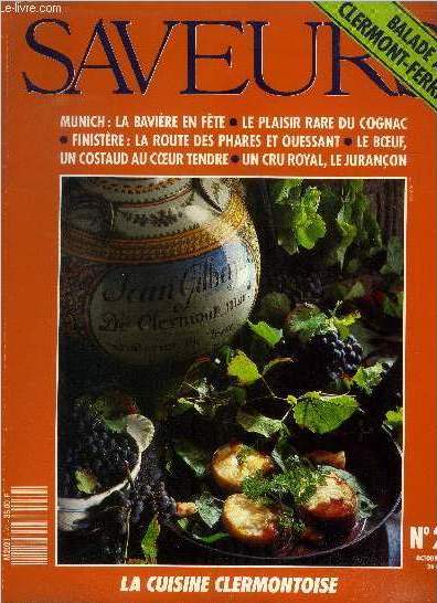 Saveurs n 24 - Octobre 1992 : Munich : la bavire en fte - Le plaisir rare du Cognac - Finistre : La route des phares et Ouessant - Le boeuf, un costaud au coeur tendre - Un cru royal, le juranon,etc.