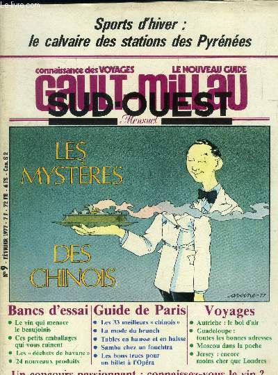 Le nouveau Guide Gault-Millau Sud-Ouest n 9 - Fvrier 1977 : Les 33 meilleurs 