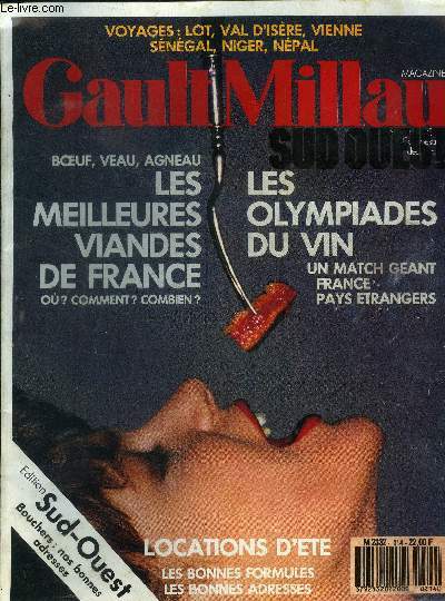 Le nouveau Guide Gault-Millau Sud-Ouest n 129 - fvrier 1987 :