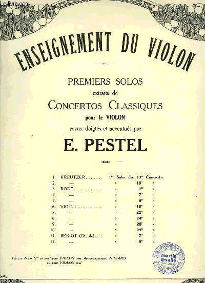ENSEIGNEMENT DU VIOLON