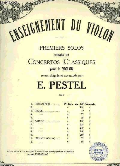 ENSEIGNEMENT DU VIOLON