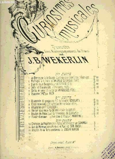 CURIOSITES MUSICALES