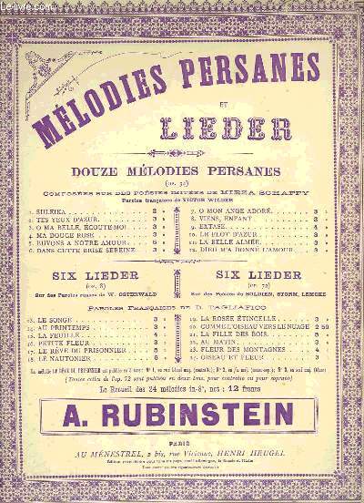 MELODIES PERSANES ET LIEDER