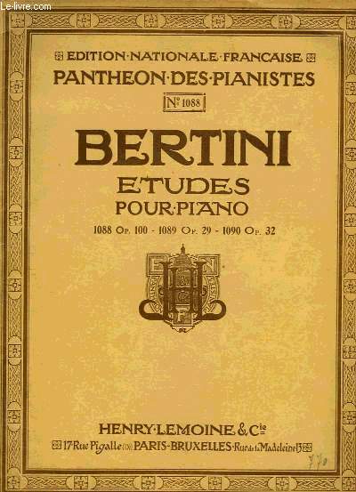 ETUDES POUR PIANO