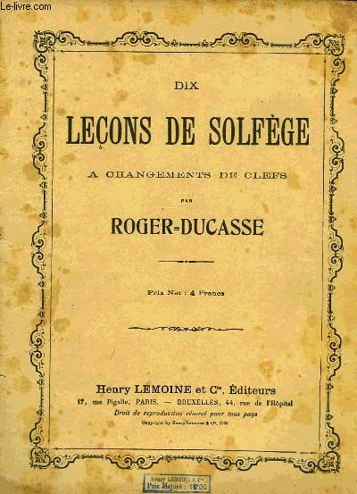 DIX LECONS DE SOLFEGE