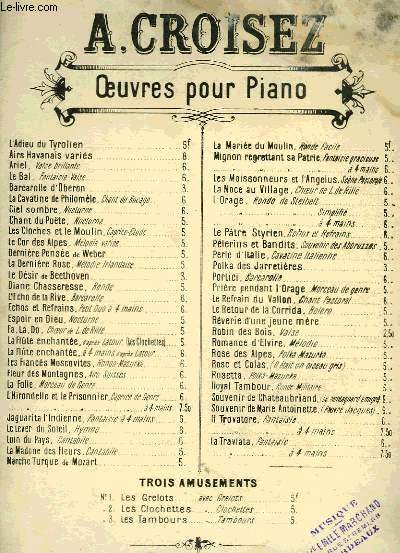 OEUVRES POUR PIANO