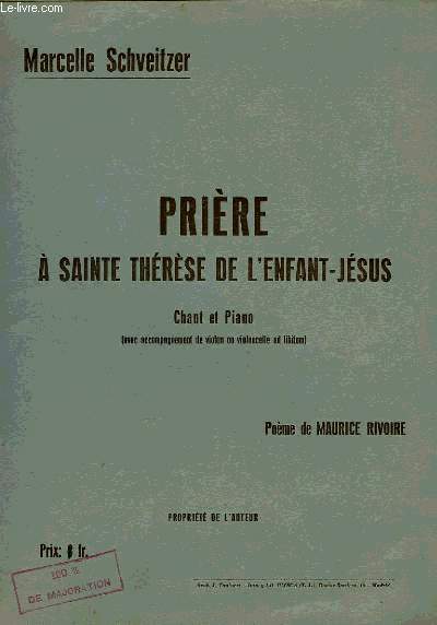 PRIERE A SAINT THERESE DE L'ENFANT JESUS