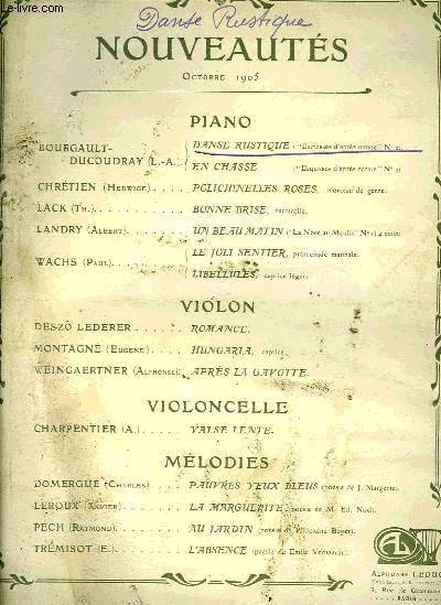 NOUVEAUTES, OCTOBRE 1905