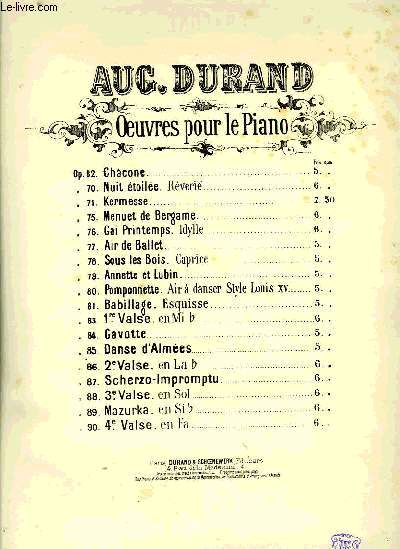 OEUVRES POUR LE PIANO