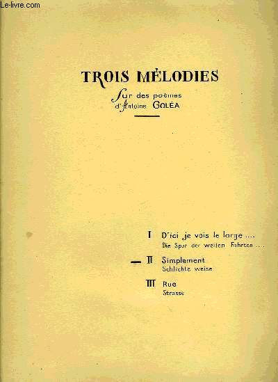 TROIS MELODIES