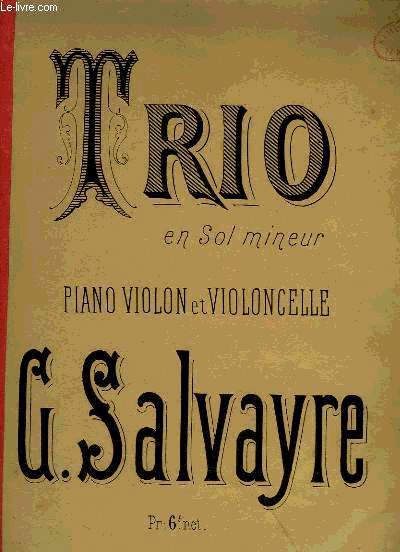 TRIO EN SOL MINEUR