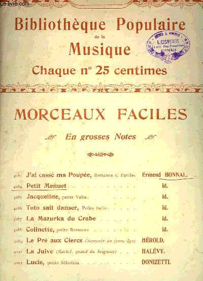MORCEAUX FACILES