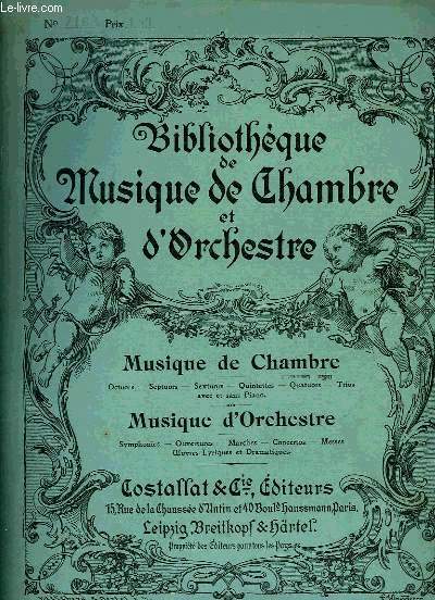 BIBLIOTHEQUE DE MUSIQUE DE CHAMBRE ET D'ORCHESTRE