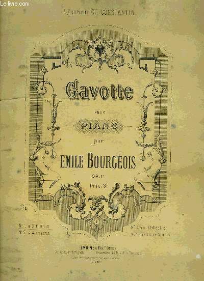 GAVOTTE POUR LE PIANO