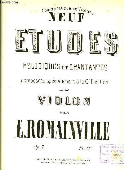 NEUFS ETUDES MELODIQUES ET CHANTANTES