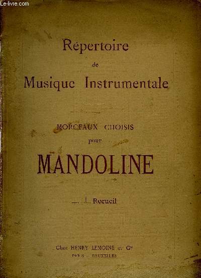 MORCEAUX CHOISIS POUR MANDOLINE
