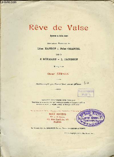 REVE DE VALSE - STRAUS Oscar - 1910 - Afbeelding 1 van 1
