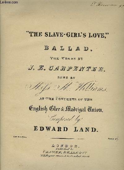 THE SLAVE-GIRL'S LOVE