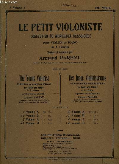 LE PETIT VIOLONISTE 3EME VOLUME A