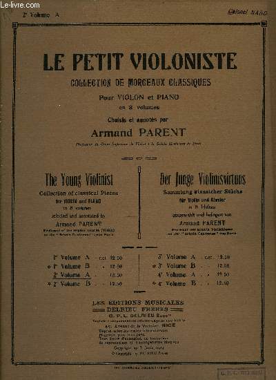 LE PETIT VIOLONISTE 2EME VOLUME A