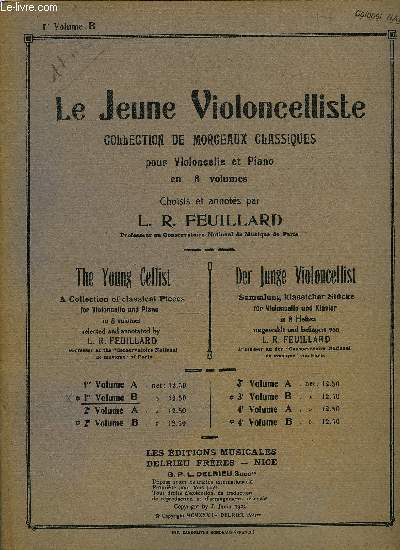 LE JEUNE VIOLONCELLISTE 1ER VOLUME B