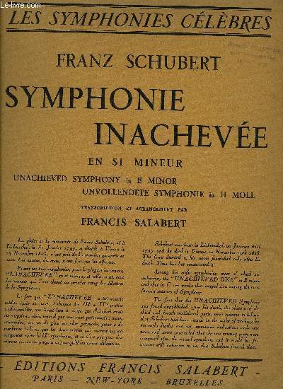 SYMPHONIE INACHEVEE