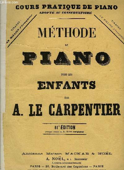 METHODE DE PIANO POUR LES ENFANTS