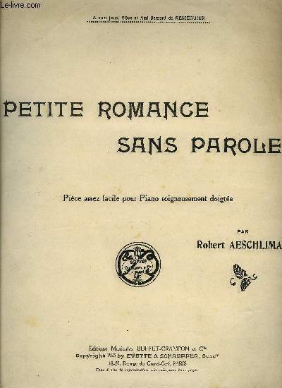 PETITE ROMANCE SANS PAROLES