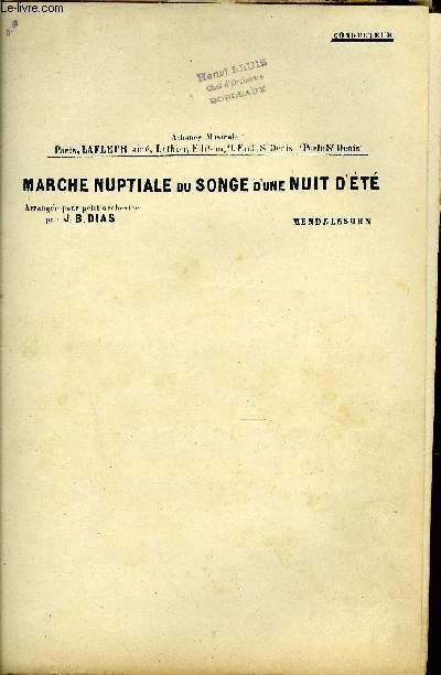 MARCHE NUPTIALE DU SONGE D'UNE NUIT D'ETE