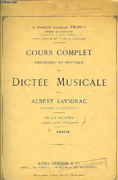 COURS COMPLET DE DICTEE MUSICALE